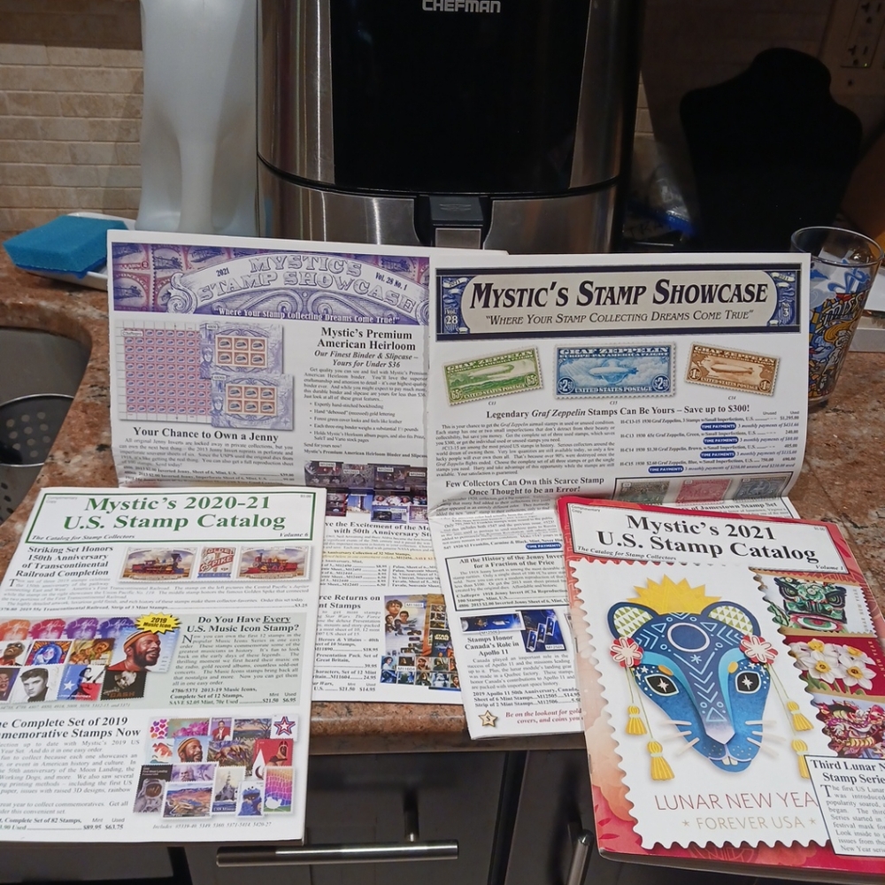 Mystic Stamp Co. 4pc 2020-2021 U.S. Stamp Catalogs Lot